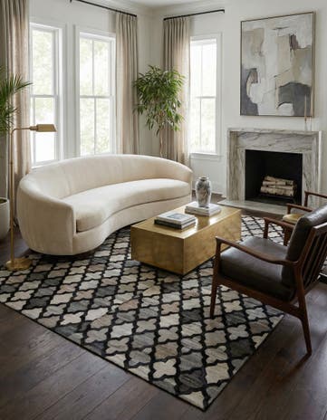 8' x 9' 10 Cowhide - Patchwork Rug