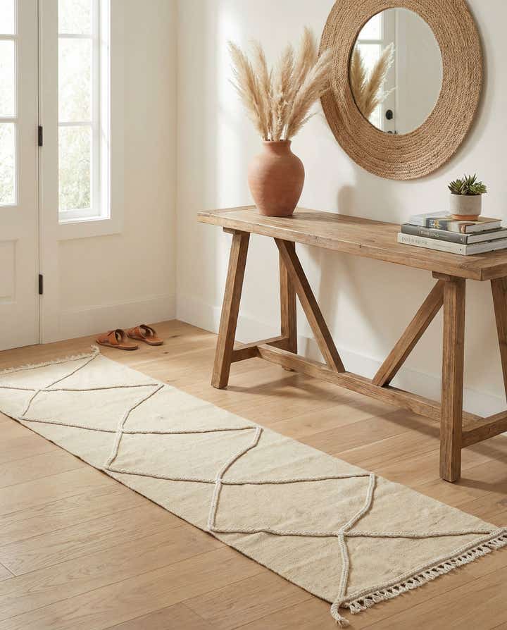 2' 5 x 8' 2 Hand Knotted Moroccan Wool Runner Rug