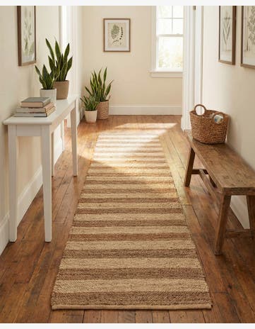 Natural Ivory Handmade Braided Jute Runner Rug