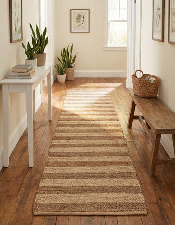 2' 7 x 12' Handmade Braided Jute Runner Rug