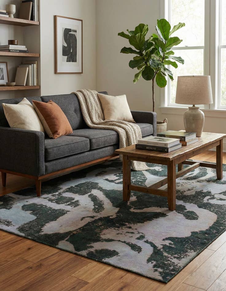 Detail image of 6' x 8'  Hand Knotted Ultra Vintage Persian Wool Rug