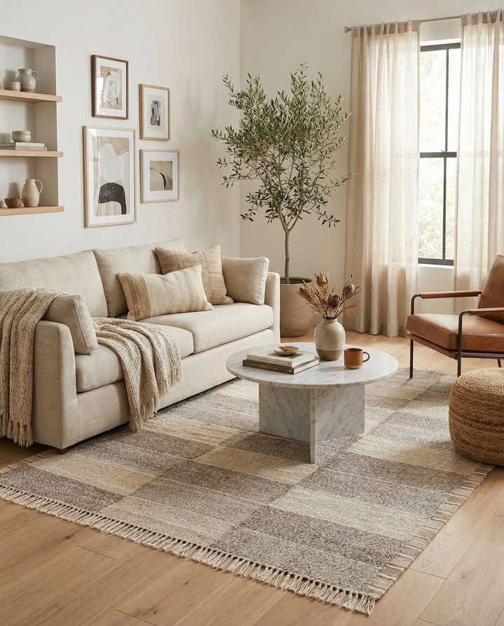 5' 9 x 7' 7 Hand Woven Kilim Modern Wool Rug