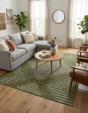 7' 10 x 10' Easy-Clean Modern Indoor / Outdoor Rug