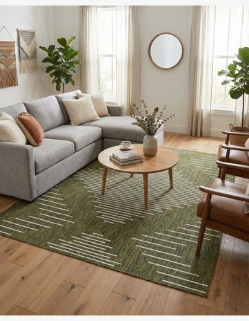 7' 10 x 10' Easy-Clean Modern Indoor / Outdoor Rug