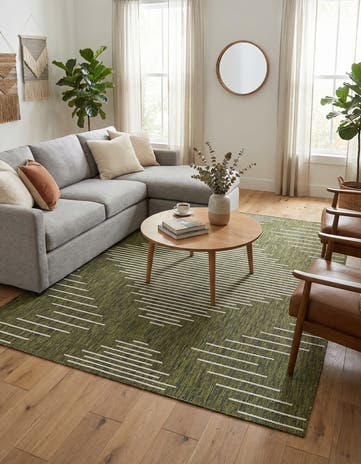 7' 10 x 10' Easy-Clean Modern Indoor / Outdoor Rug