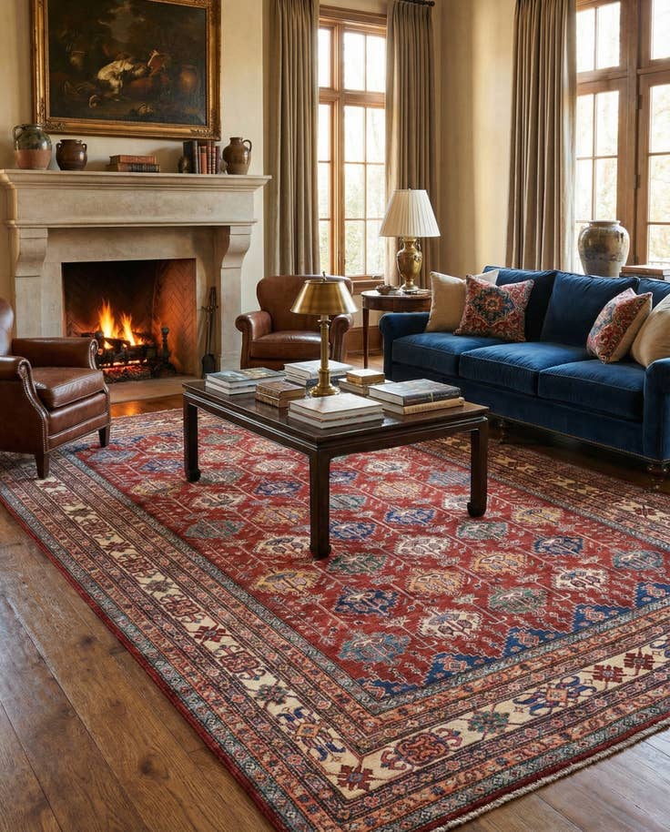 Detail image of 6' 6 x 10' 2 Hand Knotted Kazak Oriental Rug