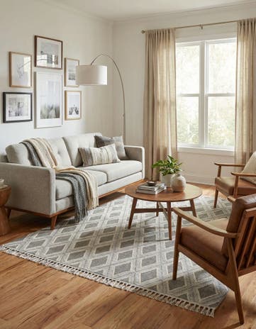 Charcoal Arlo Square Rug