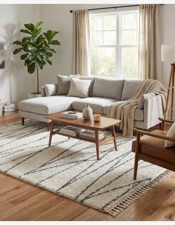 White Serenity Shag Rug