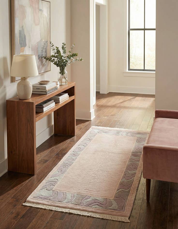 Detail image of 3' 1 x 6'  Hand Knotted Tibet Wool Runner Rug