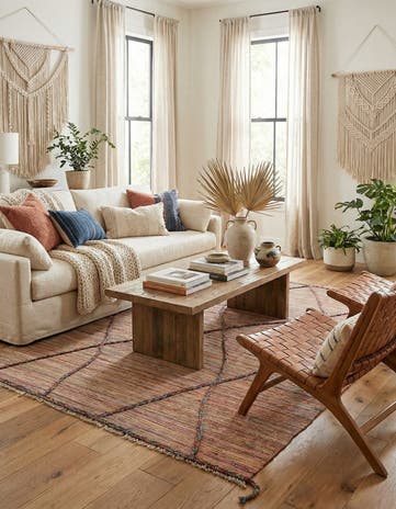 5' 6 x 7' 9 Hand Knotted Moroccan Wool Rug