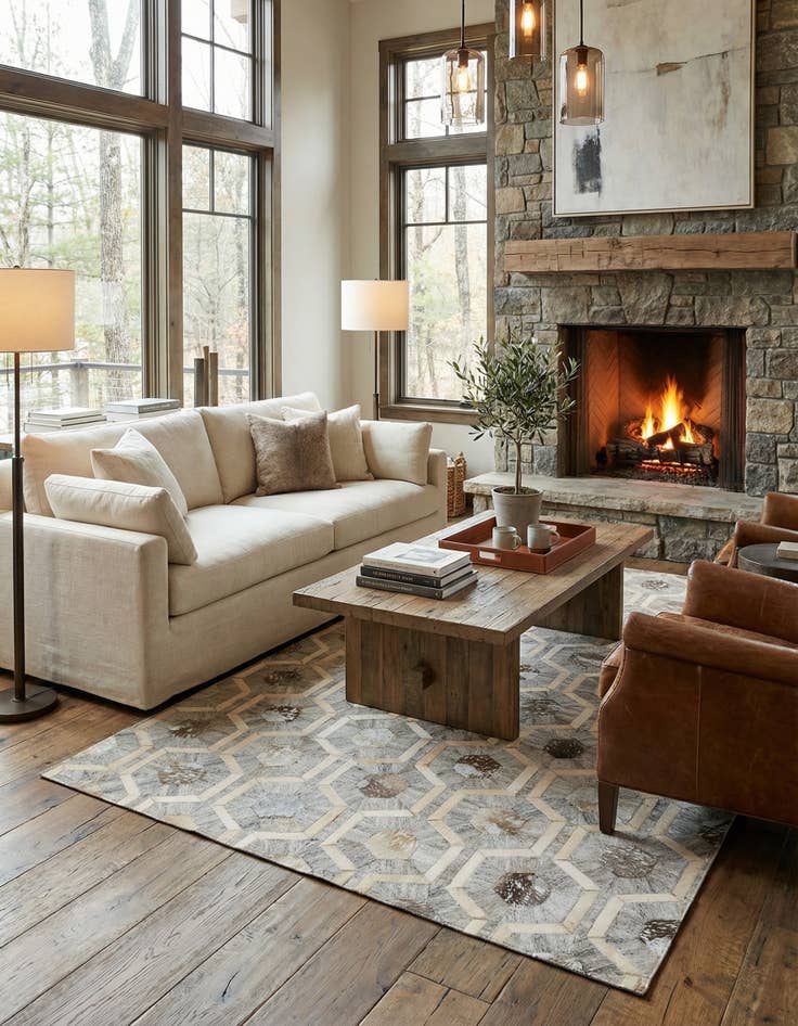 Detail image of 5' x 8' Cowhide Rug