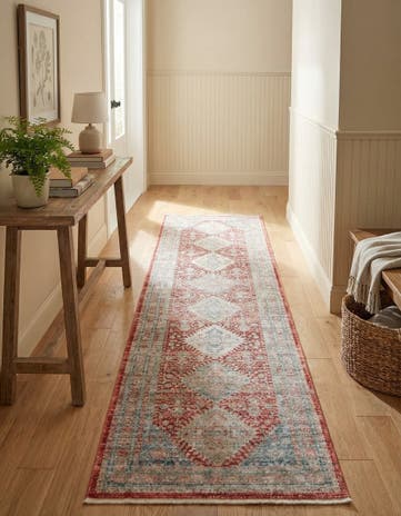 Red Noble Runner Rug