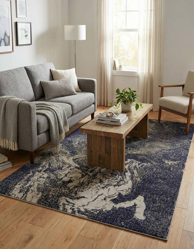 Detail image of 5' 3 x 8'  Washable Haerfest Rug