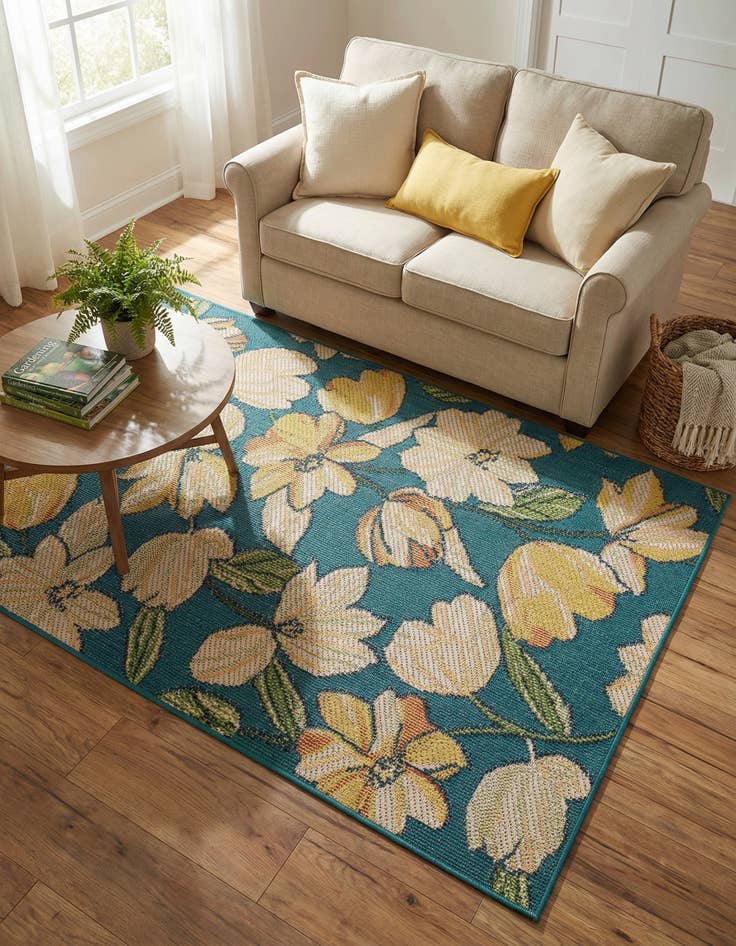 Detail image of 4' x 6' Easy-Clean Baja Indoor / Outdoor Rug