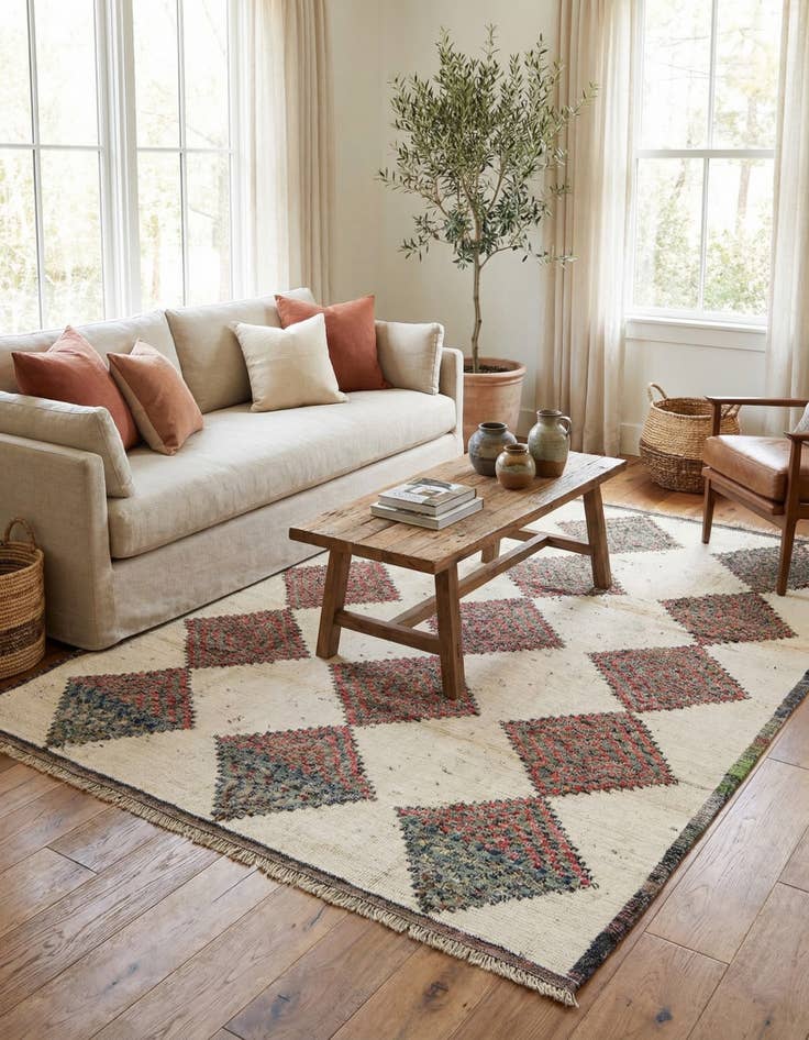 Detail image of  8' 3 x 10' 9  Hand Knotted Moroccan Wool Rug