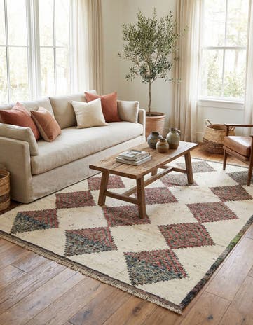 8' 3 x 10' 9 Hand Knotted Moroccan Wool Rug