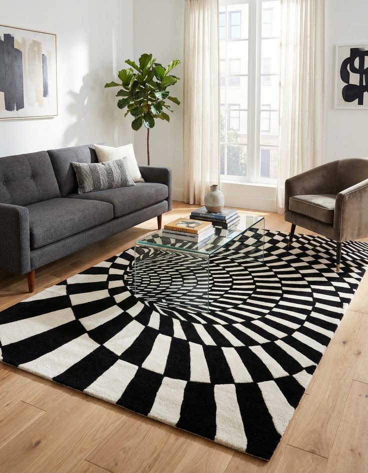 Detail image of 5' 1 x 8' Vortex Wool Rug