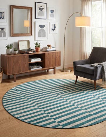 Turquoise SoHo Round Rug