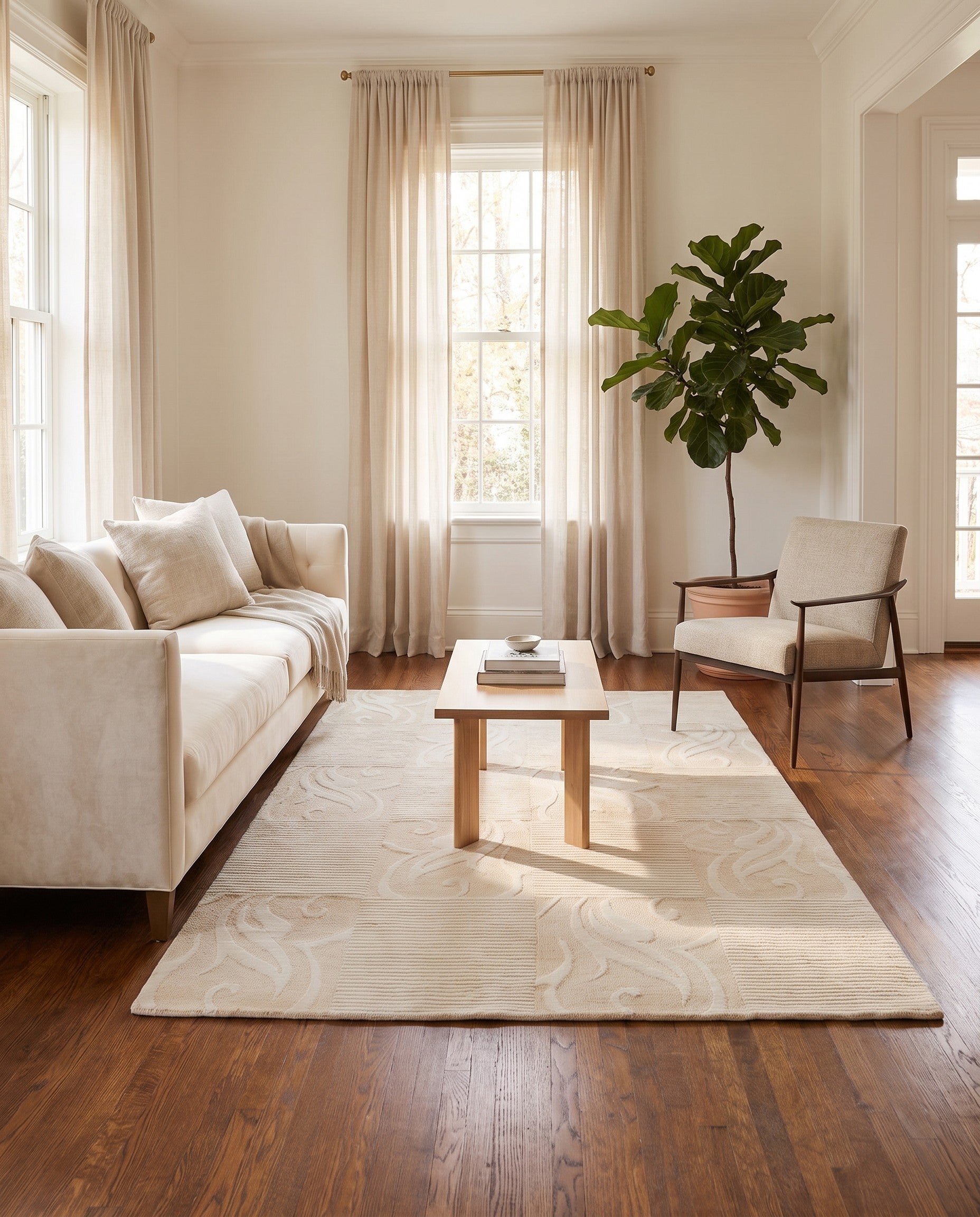 3' 11 x 6' Hand Knotted Darya Wool Rug