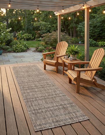 2' x 8' Easy-Clean Ribbon Indoor / Outdoor Runner Rug