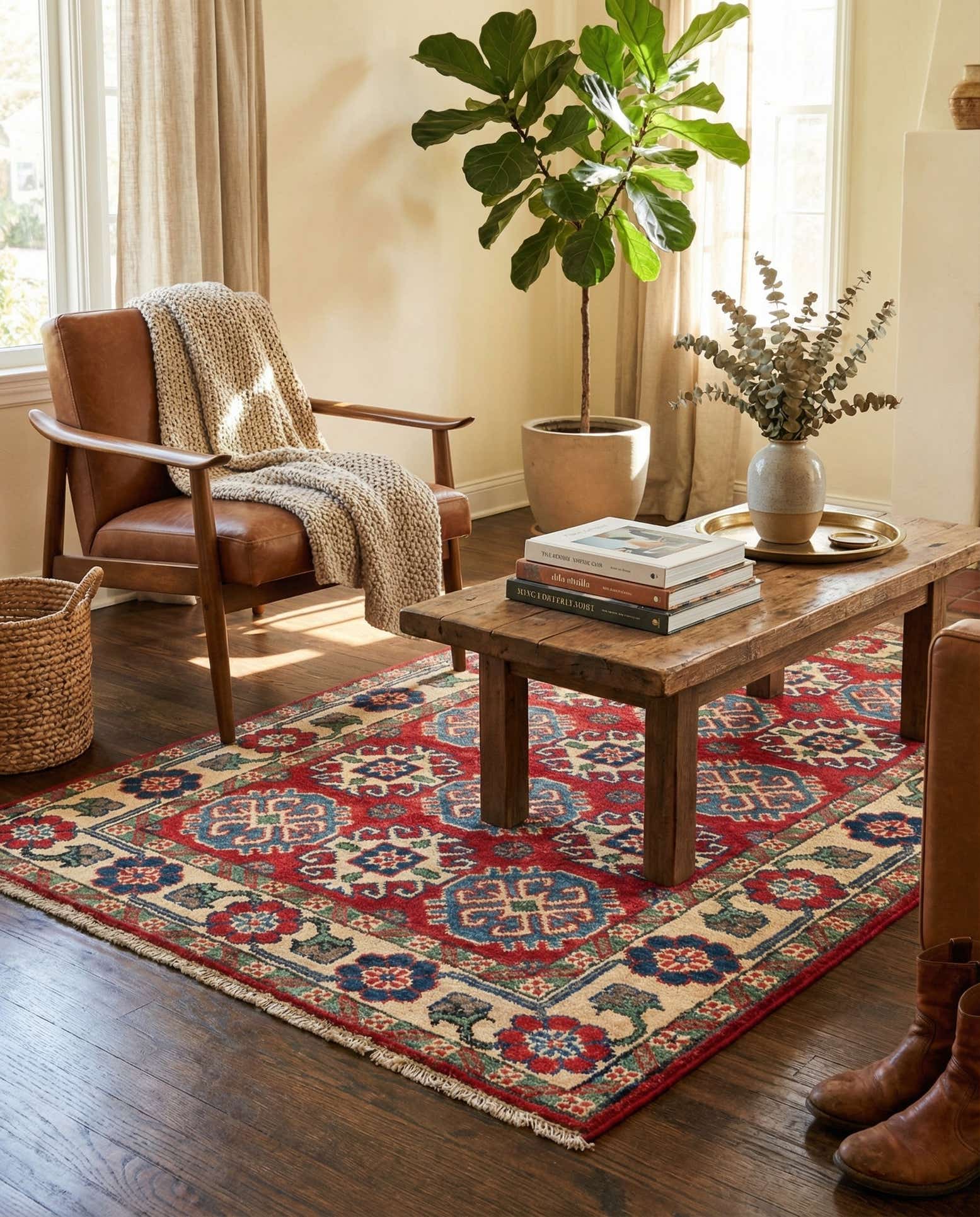 2' 9 x 4' Hand Knotted Kazak Rug
