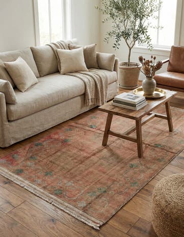 3' 7 x 6' 4 Hand Knotted Ultra Vintage Persian Wool Rug
