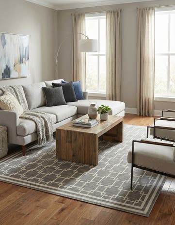 Jill Zarin Gray Metropolitan Uptown Square Rug