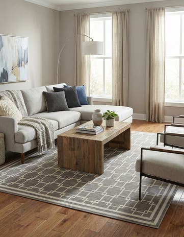 Jill Zarin Gray Metropolitan Uptown Square Rug