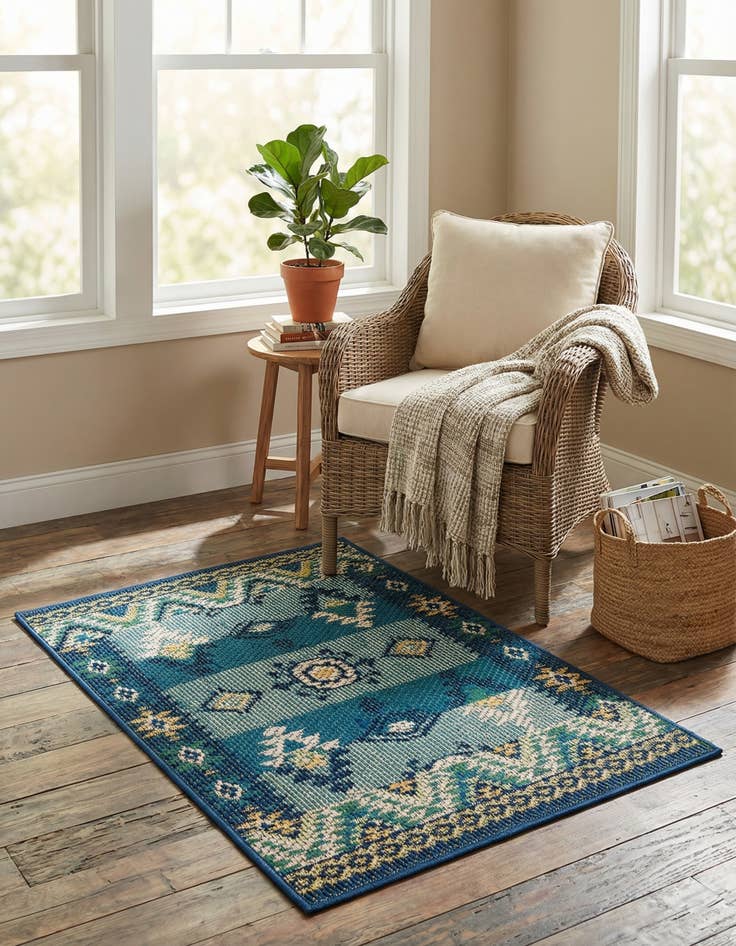 Detail image of  2' x 3'  Washable Baja Indoor / Outdoor Rug