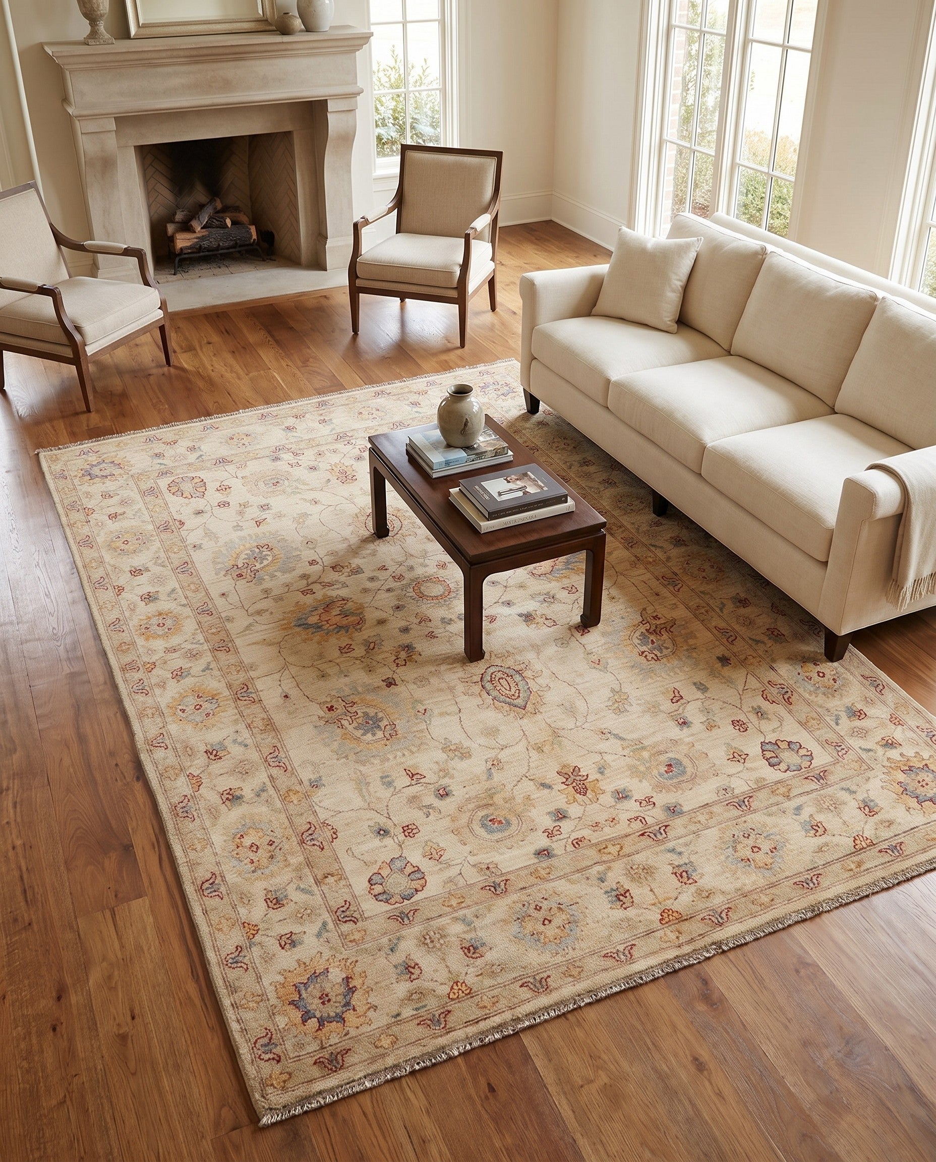 5' 5 x 7' 10 Hand Knotted Ziegler Rug