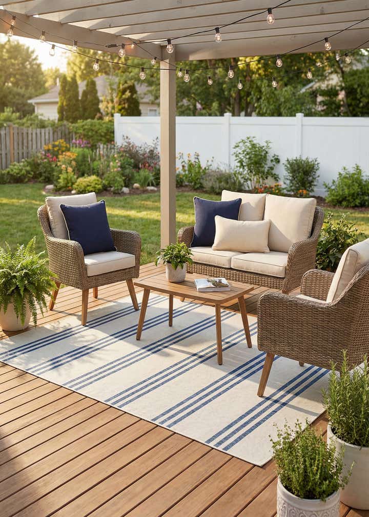 6' x 9' Easy-Clean Jill Zarin Anguilla Indoor / Outdoor Rug