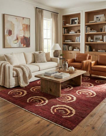 6' 5 x 8' 3 Hand Knotted Modern Ziegler Rug