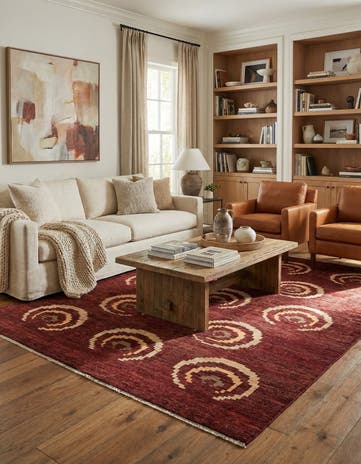 6' 5 x 8' 3 Hand Knotted Modern Ziegler Rug