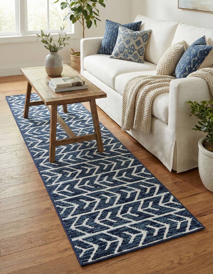 Detail image of  2' x 8'  Washable Sabrina Soto Aston Indoor / Outdoor Runner Rug