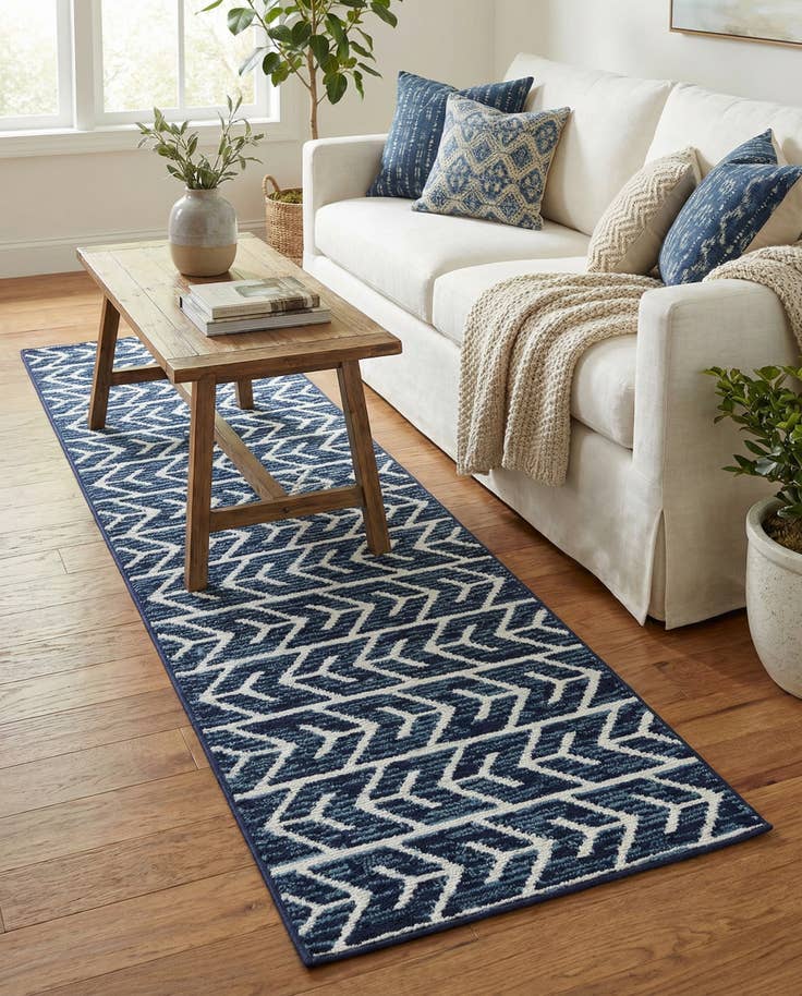 Detail image of 2' x 8' Easy-Clean Sabrina Soto Aston Indoor / Outdoor Runner Rug