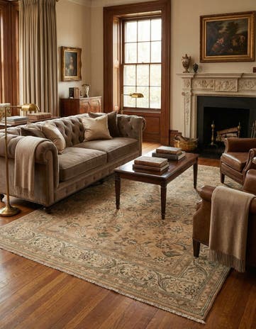 6' 7 x 9' 6 Hand Knotted Tabriz Persian Wool Rug