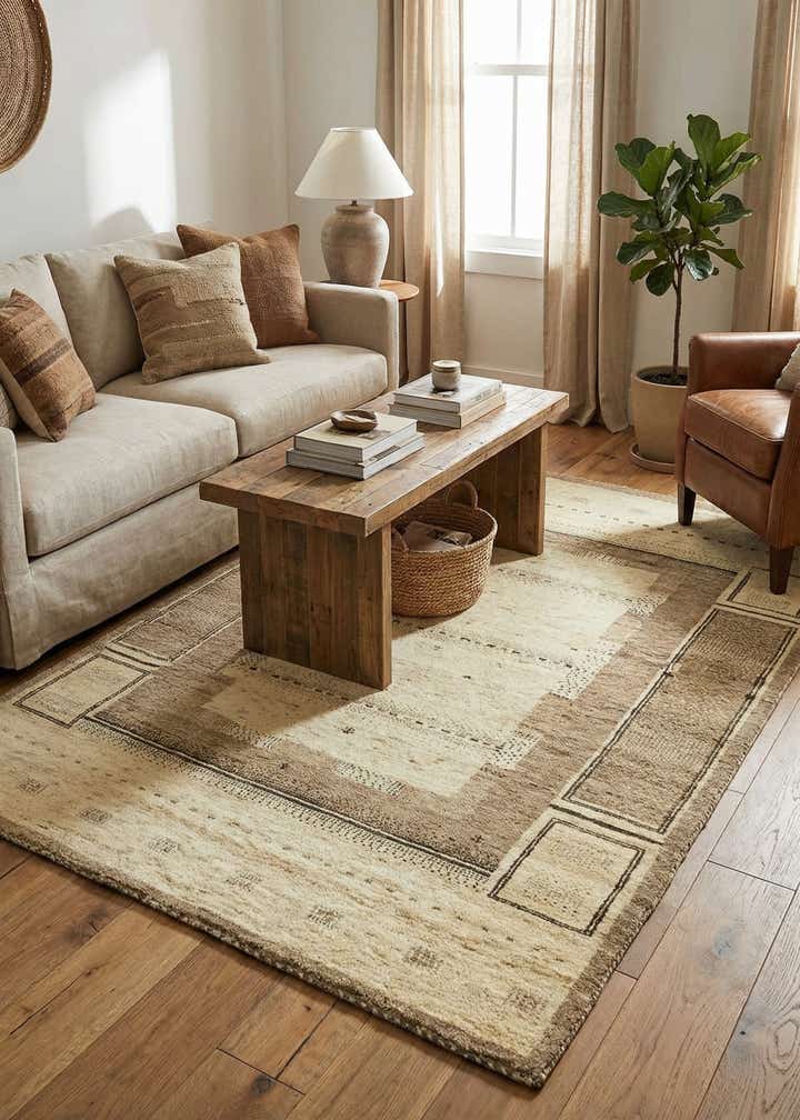 3' 10 x 5' 8 Hand Knotted Kashkuli Gabbeh Wool Rug