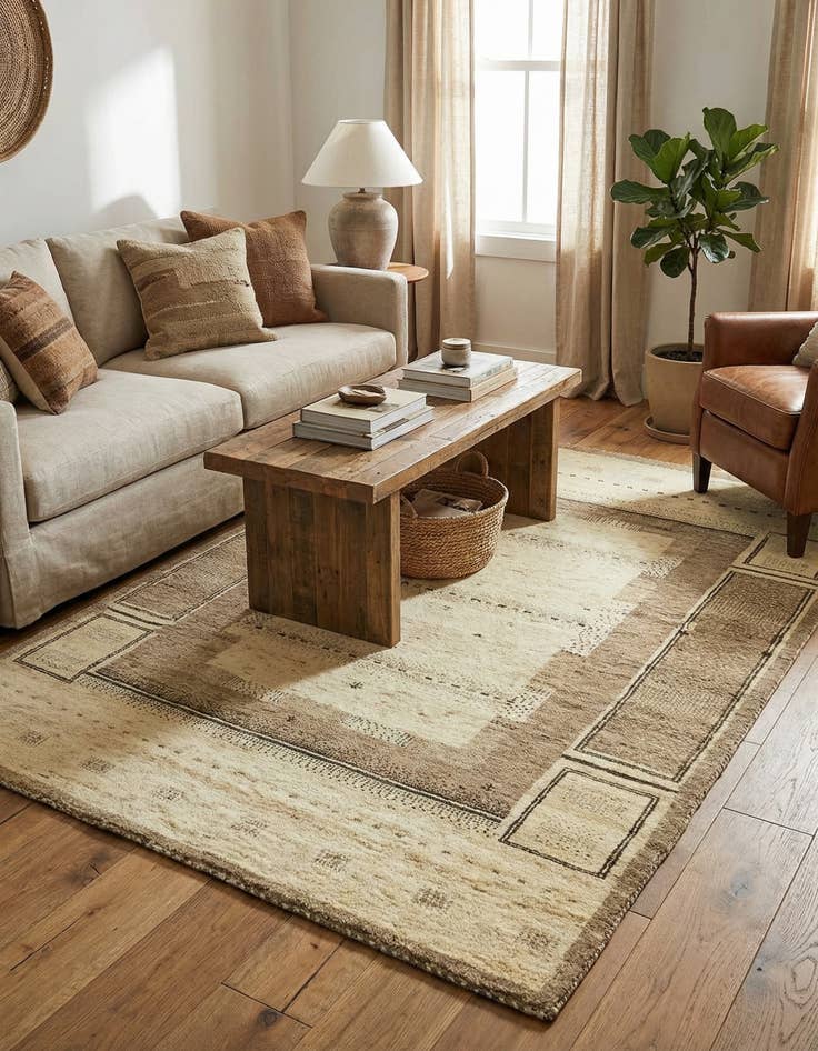 Detail image of  3' 10 x 5' 8  Hand Knotted Kashkuli Gabbeh Wool Rug