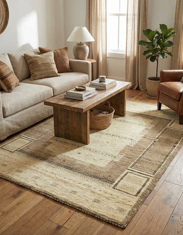 3' 10 x 5' 8 Hand Knotted Kashkuli Gabbeh Wool Rug