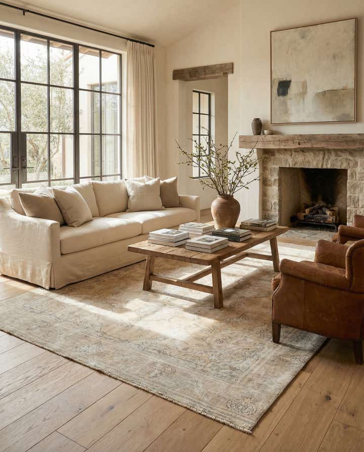 5' 9 x 9' 2 Hand Knotted Ultra Vintage Persian Wool Rug