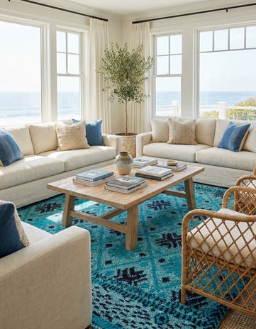 5' 6 x 8' Hand Knotted Darya Wool Rug
