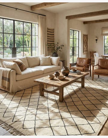 8' 10 x 12' 6 Hand Knotted Moroccan Wool Rug
