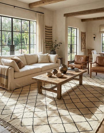 8' 10 x 12' 6 Hand Knotted Moroccan Wool Rug