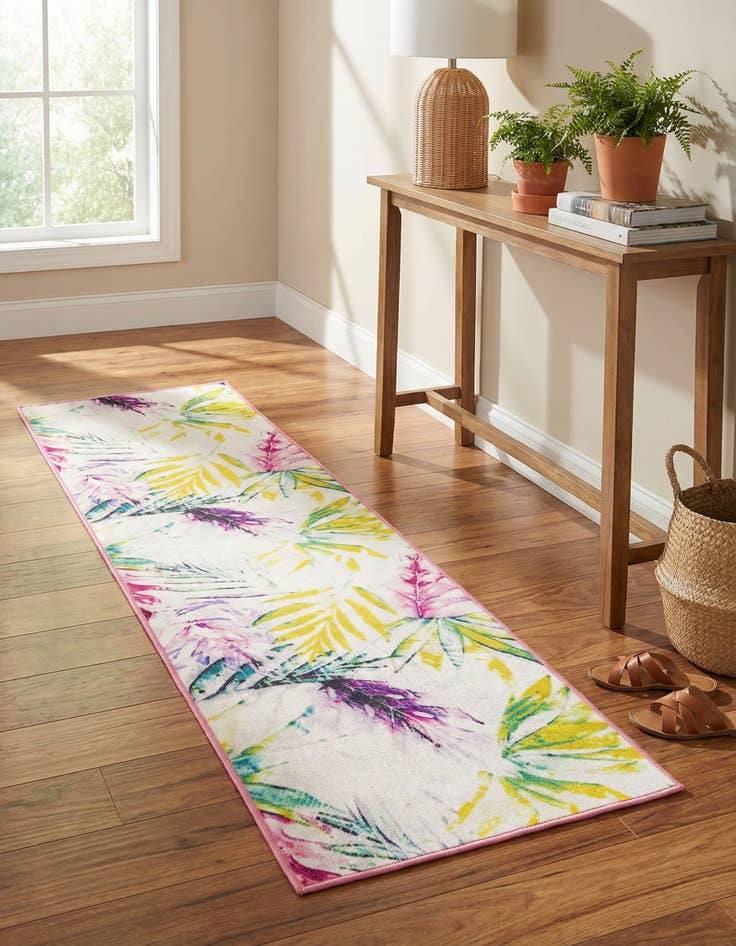 Detail image of 2' x 8' Easy-Clean Jill Zarin Caribbean Indoor / Outdoor Runner Rug