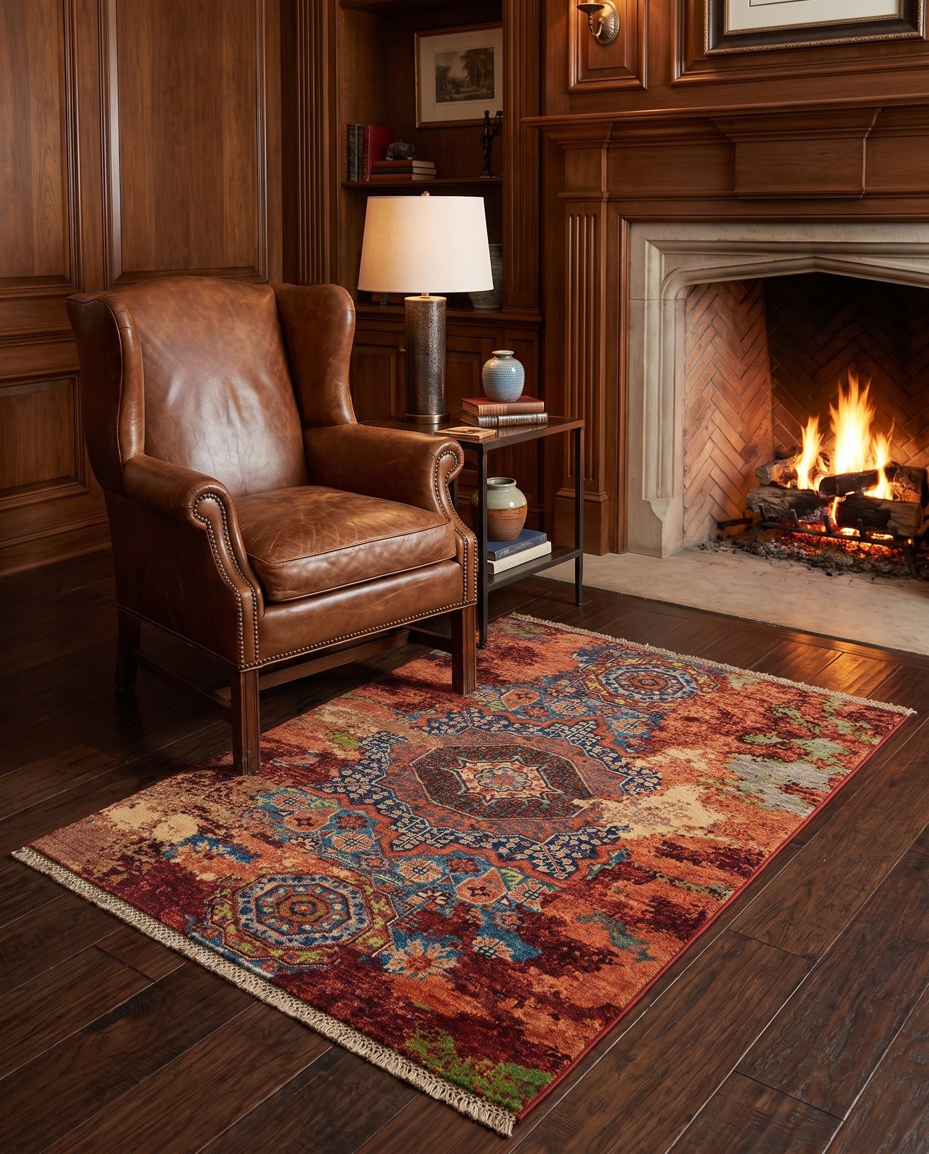 3' x 4' Hand Knotted Mamluk Ziegler Rug