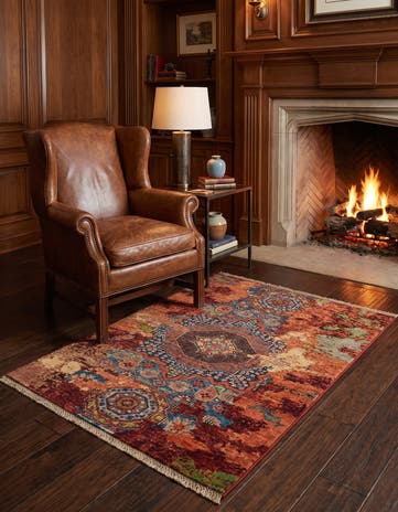 3' x 4' Hand Knotted Mamluk Ziegler Rug