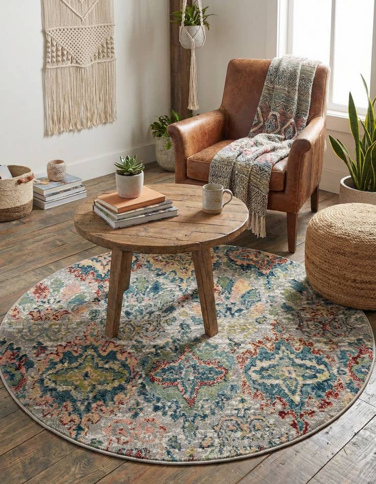 Detail image of  4' 1 x 4' 1 Charleston Round Rug