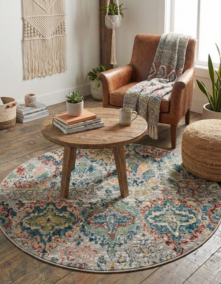 4' 1 x 4' 1 Charleston Round Rug
