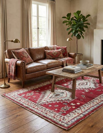 5' 2 x 7' 7 Hand Knotted Oushak Wool Rug