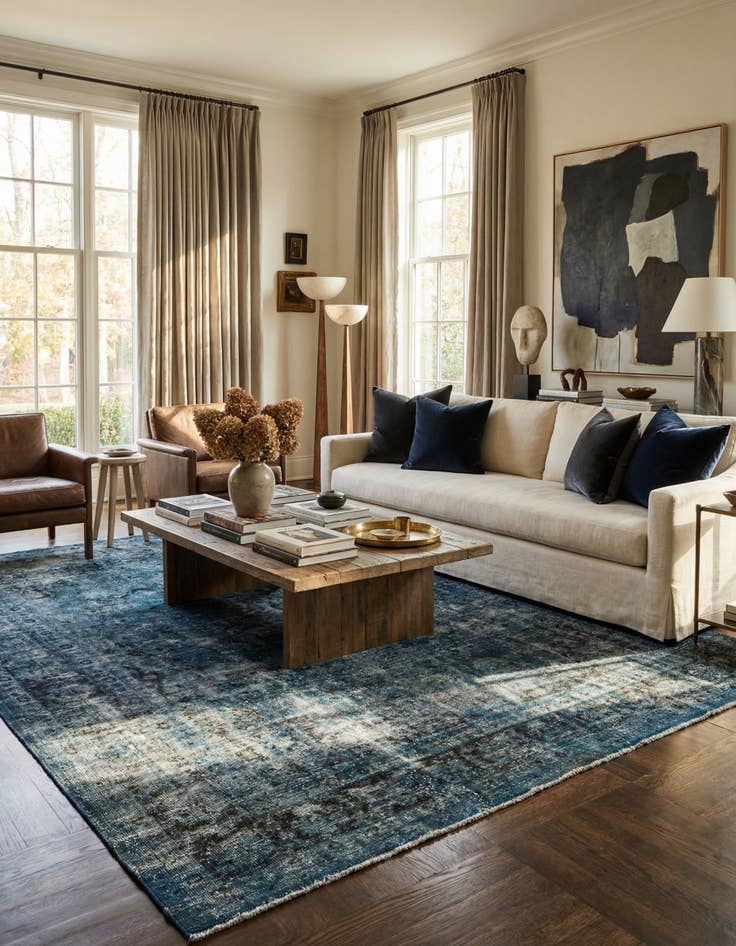 Detail image of 10' x 14'  Hand Knotted Ultra Vintage Persian Wool Rug